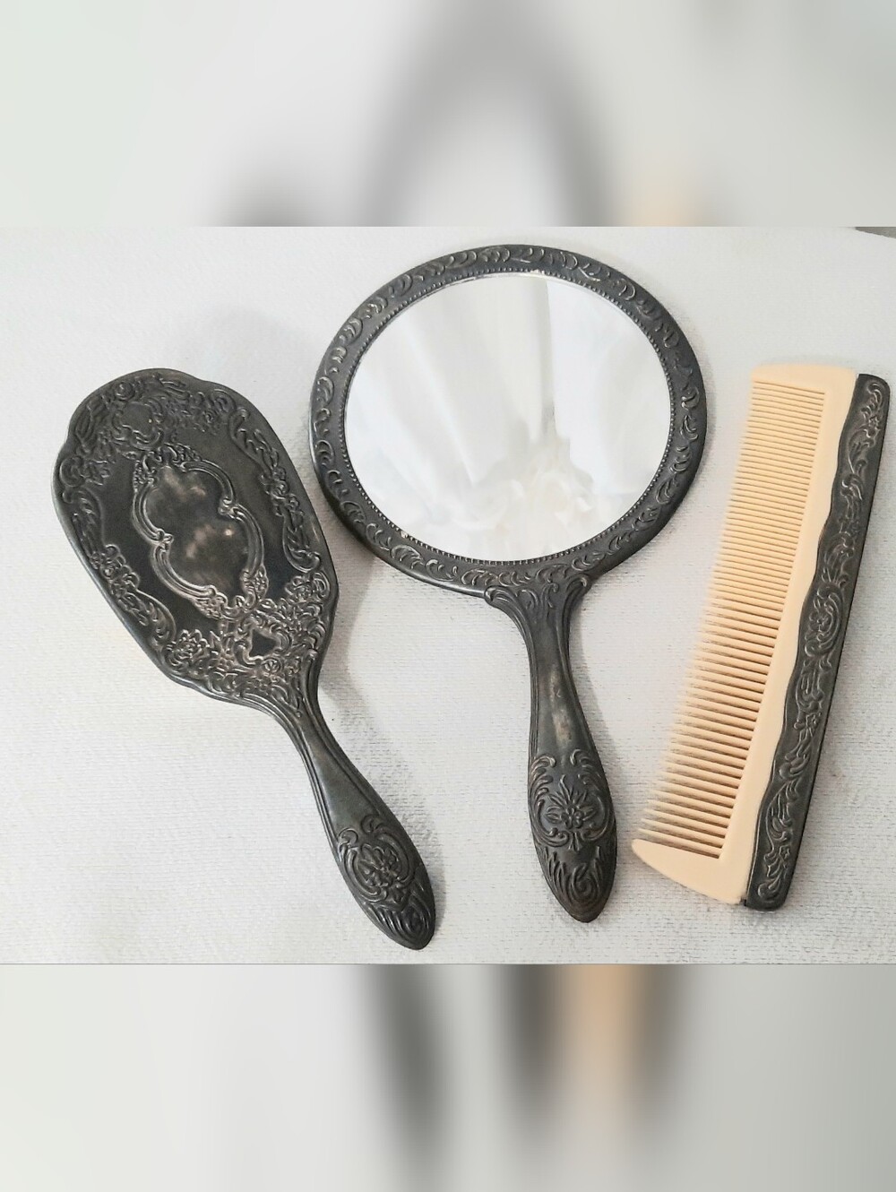 Vintage Godinger Silver Co Silver Plated Mirror Set